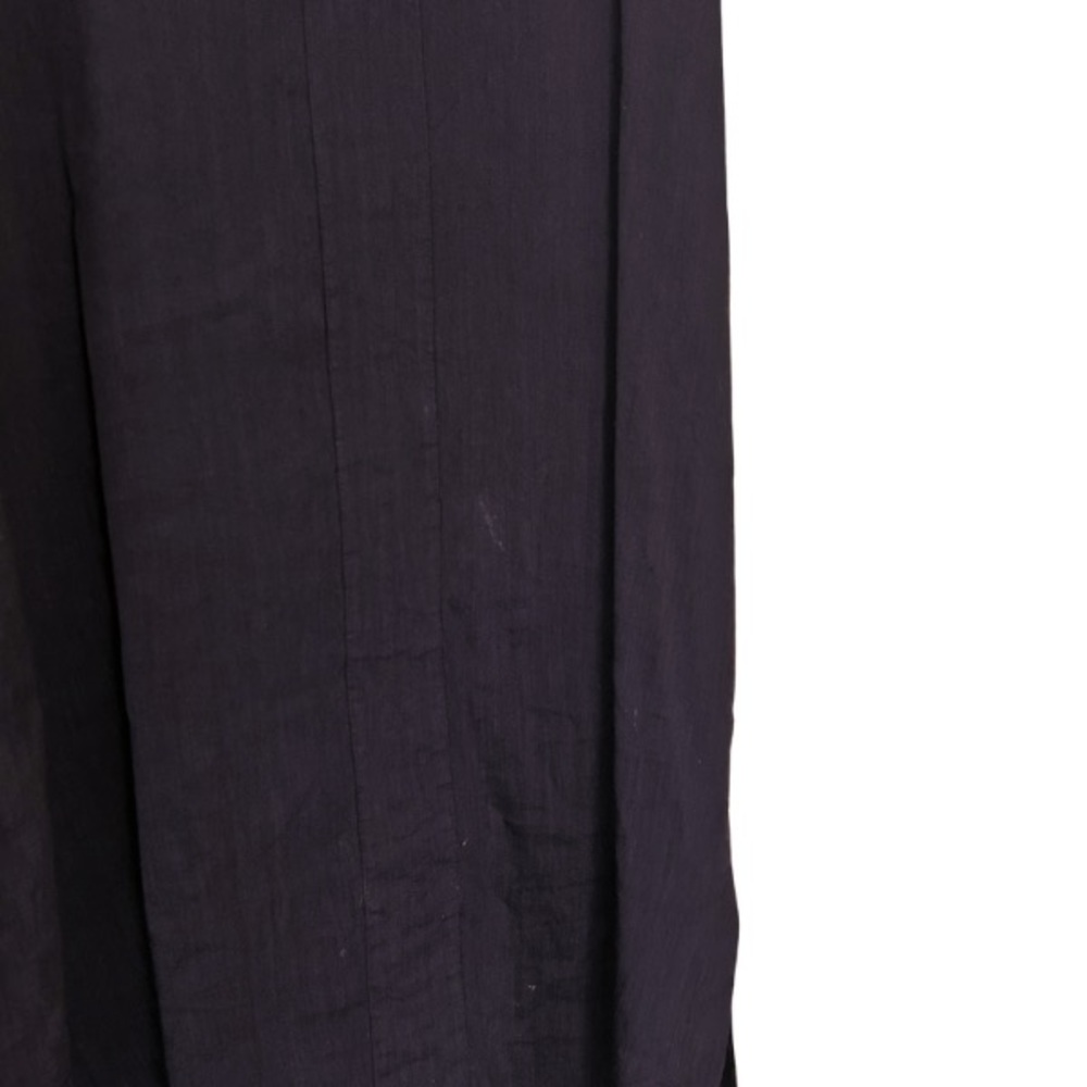 Theory Navy Blue Split V-Neck Short Sleeve Linen Dress, Large - Picture 7 of 7